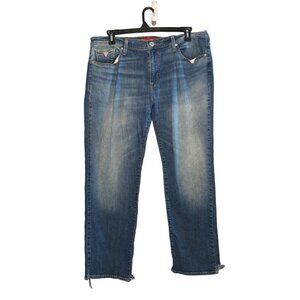 Guess Jeans men's size 36x32 Lincoln Slim Straight Dark Wash Denim READ